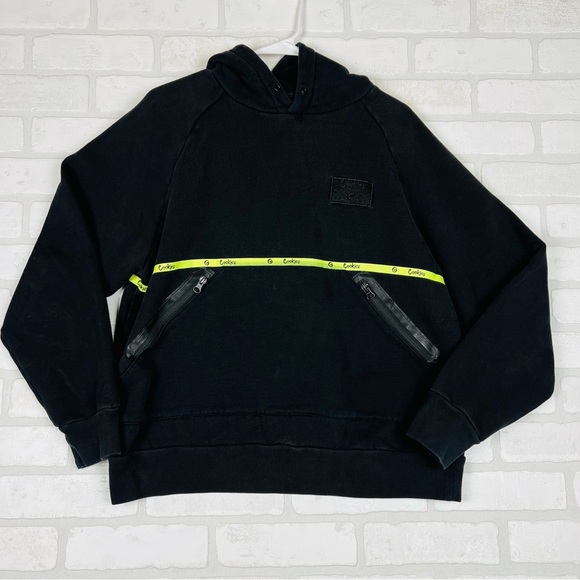 Cookies‎ Tech Pack Black Pullover Hoodie Mens Sz Medium Streetwear Skater Pocket - Picture 1 of 12
